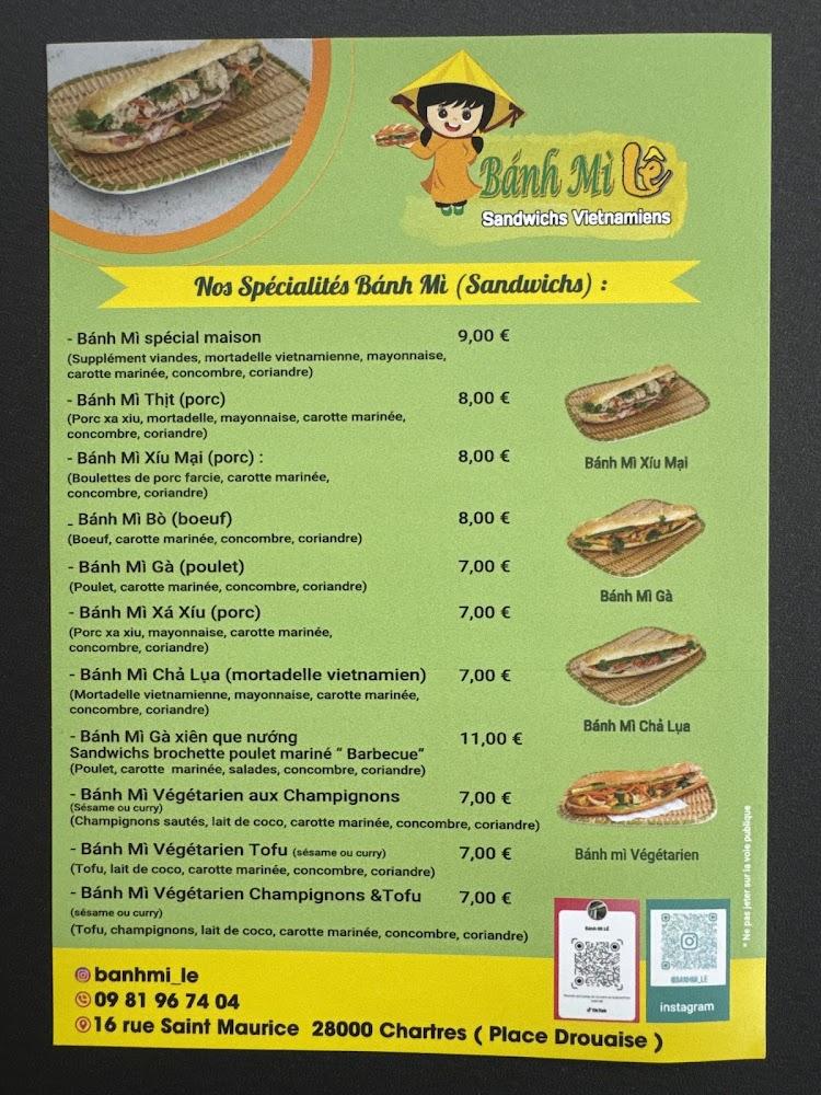 Banh Mi Lê sandwich vietnamien - Menu Image 2
